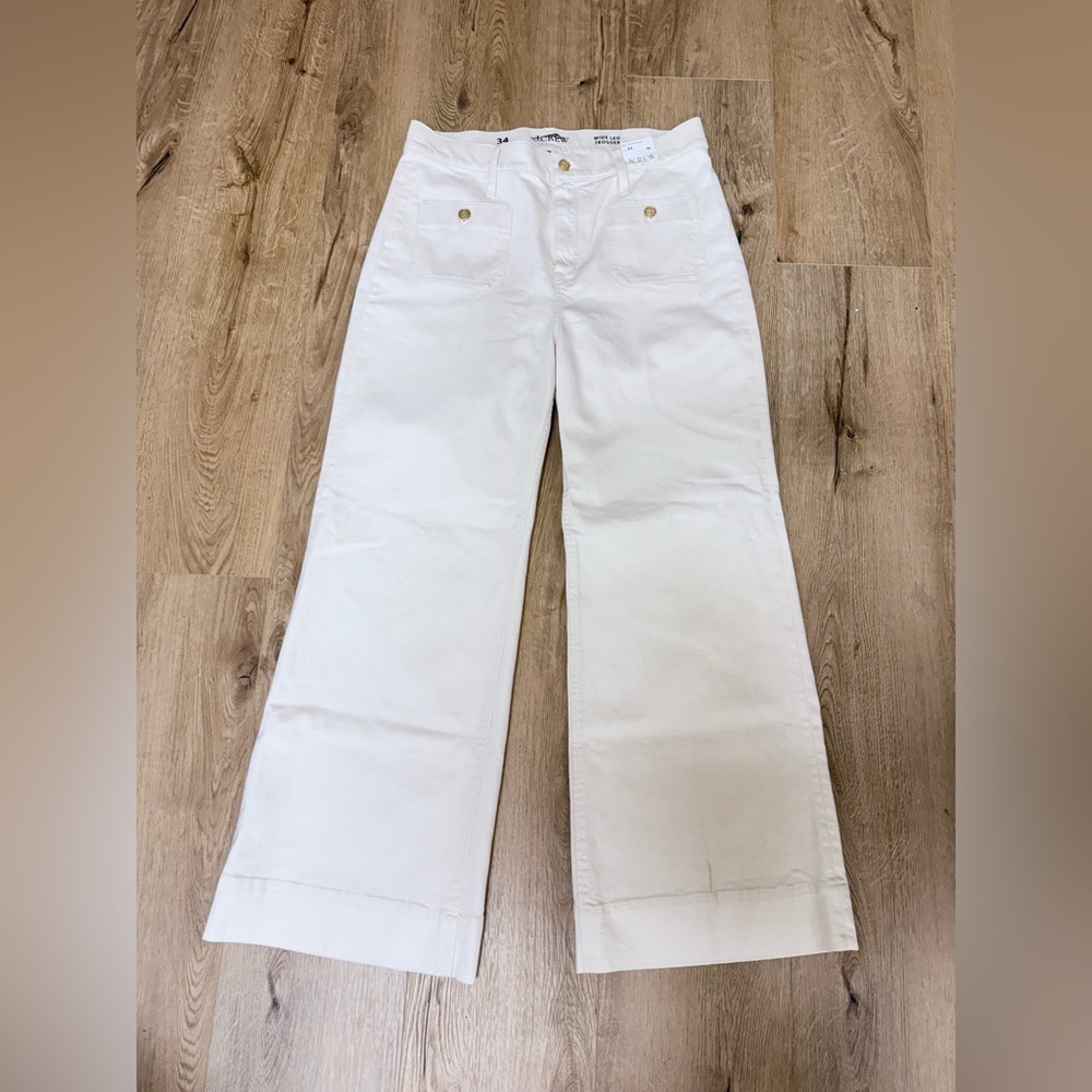 J crew Sailor denim trouser in ecru - Picture 2 of 5
